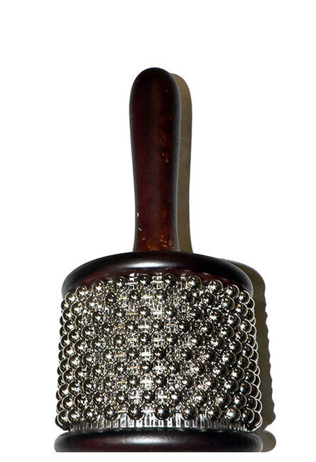 Percussion Plus Small Cabasa In Wine Red With Nickel-plated Beads 3 Percussion Plus Small Cabasa In Wine Red With Nickel-plated Beads