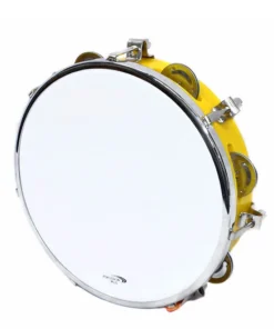 Percussion Plus 8" Wooden Tuneable Tambourine With 6-Single Rows Of Jingles (2 Colours)