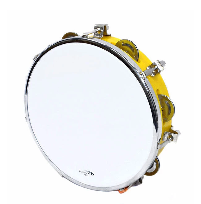 Percussion Plus 8" Wooden Tuneable Tambourine With 6-Single Rows Of Jingles (2 Colours) 4 Percussion Plus 8" Wooden Tuneable Tambourine With 6-Single Rows Of Jingles (2 Colours)