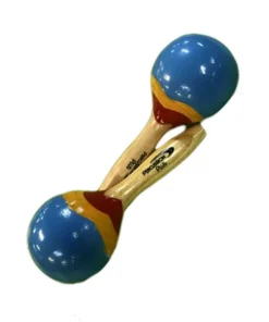 Percussion Plus Wooden Mini Maracas In Patterned Finish (3 Colors)