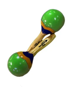 Percussion Plus Wooden Mini Maracas In Patterned Finish (3 Colors)