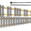 Percussion Plus 25-Note Glockenspiel With Natural Wood Frame