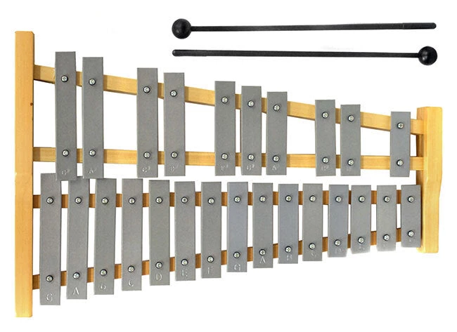 Percussion Plus 25-Note Glockenspiel With Natural Wood Frame 3 Percussion Plus 25-Note Glockenspiel With Natural Wood Frame