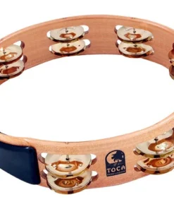 Percussion Toca Acacia Hardwood 10" Tambourine With Brass Jingles