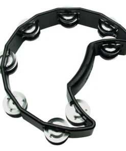 Toca Players Series Half Moon Black Tambourine With Double Nickel Plated Jingles