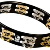 Toca Colorsound Acacia Hardwood 10" Tambourine In Black With Brass & Nickel Jingles Percussion 2 Toca Colorsound Acacia Hardwood 10" Tambourine In Black With Brass & Nickel Jingles Percussion