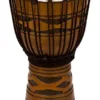 Crescendo Music Toca Origins Series Wooden Djembe 10 Inch African Mask