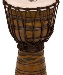 Crescendo Music Toca Origins Series Wooden Djembe 08 Inch African Mask