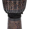 Crescendo Music Toca Street Carved Series Wooden Djembe 10" Synthetic Head In Onyx