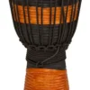 Crescendo Music Toca Street Carved Series Wooden Djembe 08 Inch Black & Brown Percussion