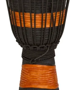 Crescendo Music Toca Street Carved Series Wooden Djembe 08 Inch Black & Brown Percussion