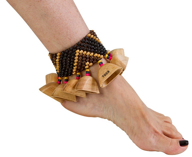 Toca Wood Rattle For Ankle/Wrist Hand Percussion Sound Effect 5 Toca Wood Rattle For Ankle/Wrist Hand Percussion Sound Effect