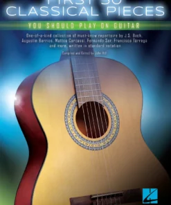 Crescendo Music FIRST 50 CLASSICAL PIECES PLAY ON GUITAR