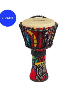 Crescendo Music Mano 8 Inch Rope Djembe Classroom - Pack Of 7 Percussion