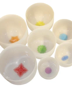 Crescendo Music Percussion QEP Music Pure Crystal Singing Bowl Set Of 7